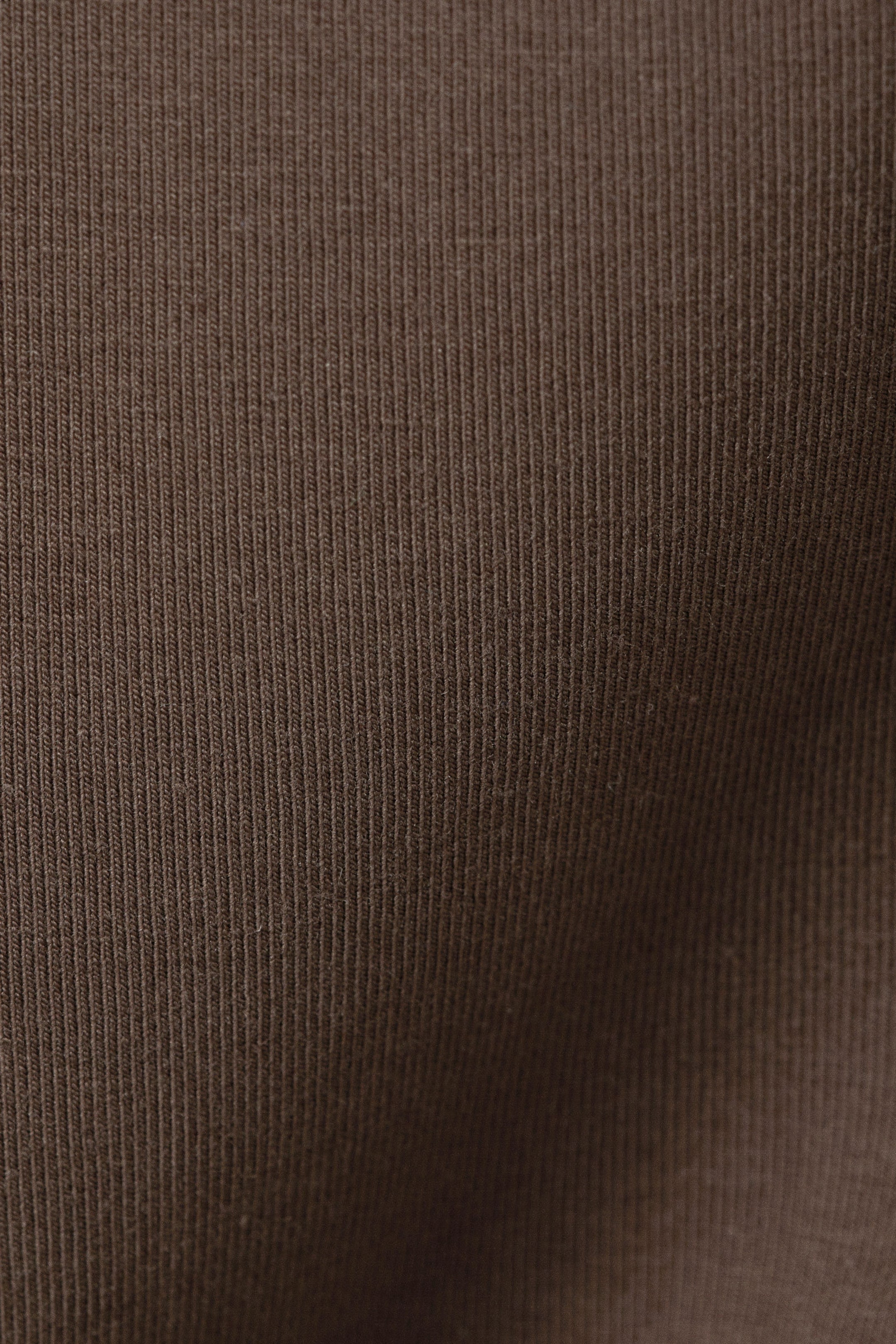 Dark Brown - Fitted Square Neck Tank Top - 4