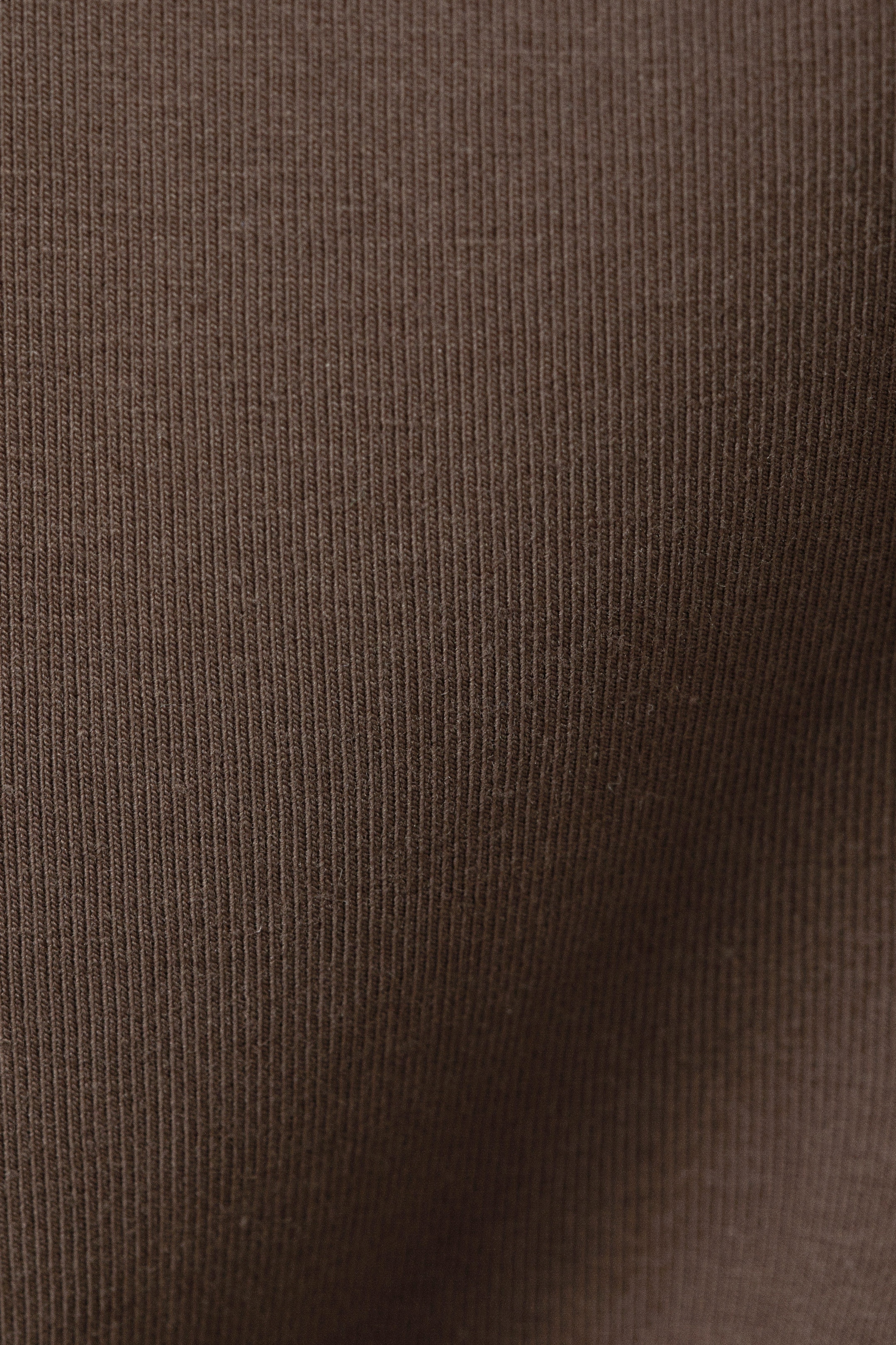 Dark Brown - Fitted Square Neck Tank Top - 1