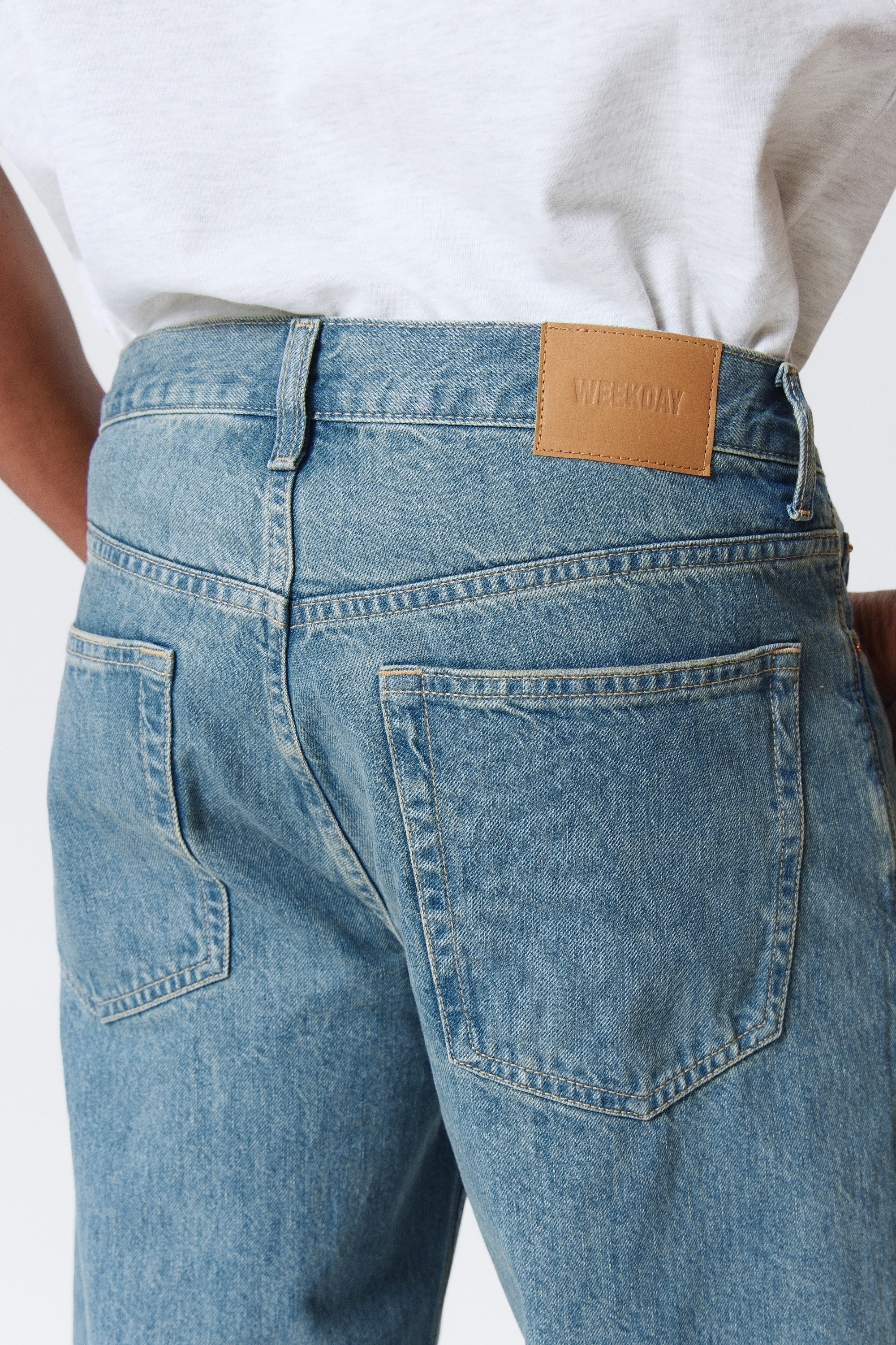 2000 Blue - Mellanblå - Galaxy Loose Straight Leg Jeans - 10