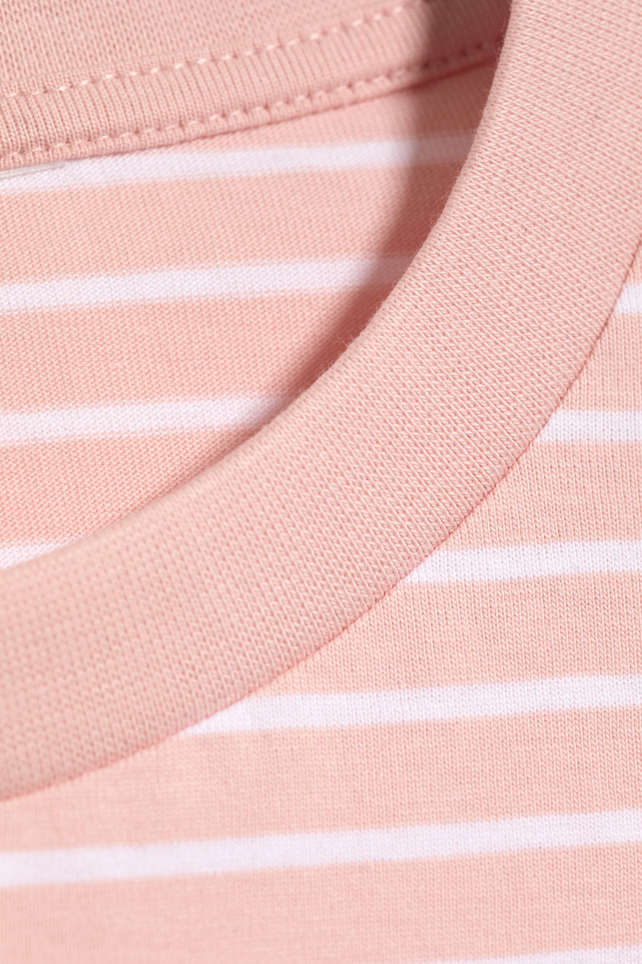 Gestreept oudroze - Katoenen boxy T-shirt - 1
