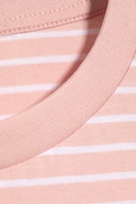 Gestreept oudroze - Katoenen boxy T-shirt - 1
