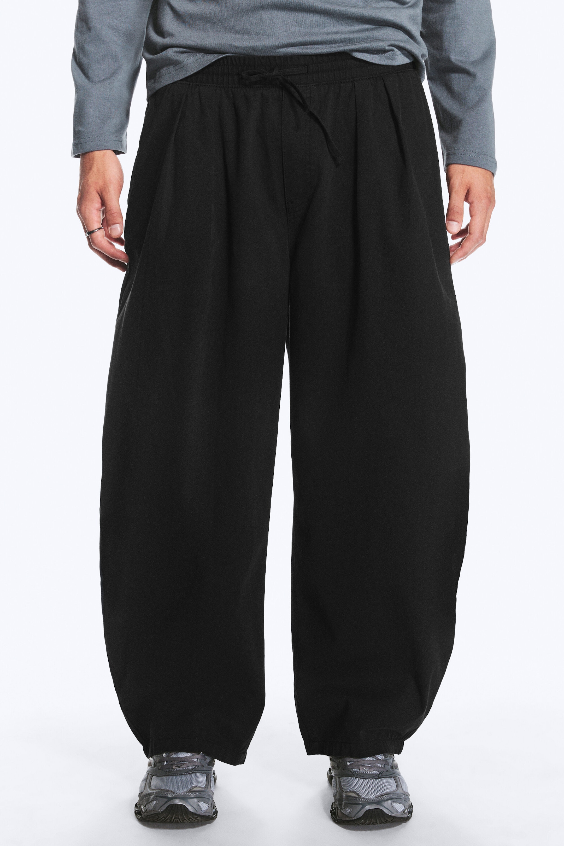 Noir - Pantalon à enfiler Barrel - 2