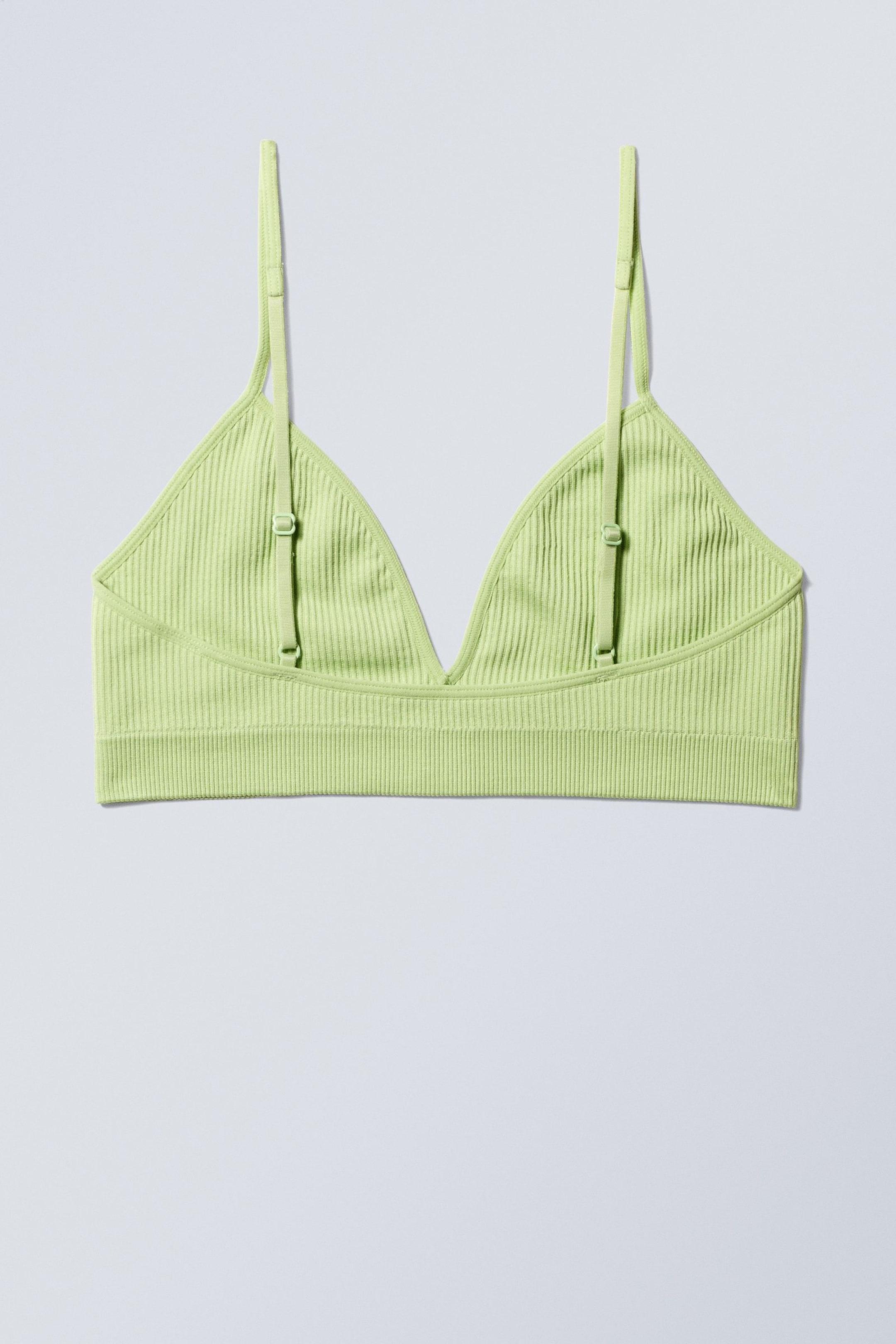 Ljusgrön - Cat Triangle Bra - 1