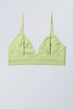 Ljusgrön - Cat Triangle Bra - 1