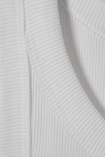 White - Fitted Rib Tank Top - 4
