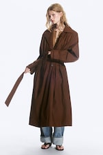 Brown - Oversized trenchcoat - 2