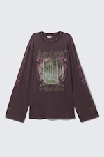 Dark Purple - Hyper Lunar - Bedrucktes Longsleeve-Shirt aus Baumwolle - 3