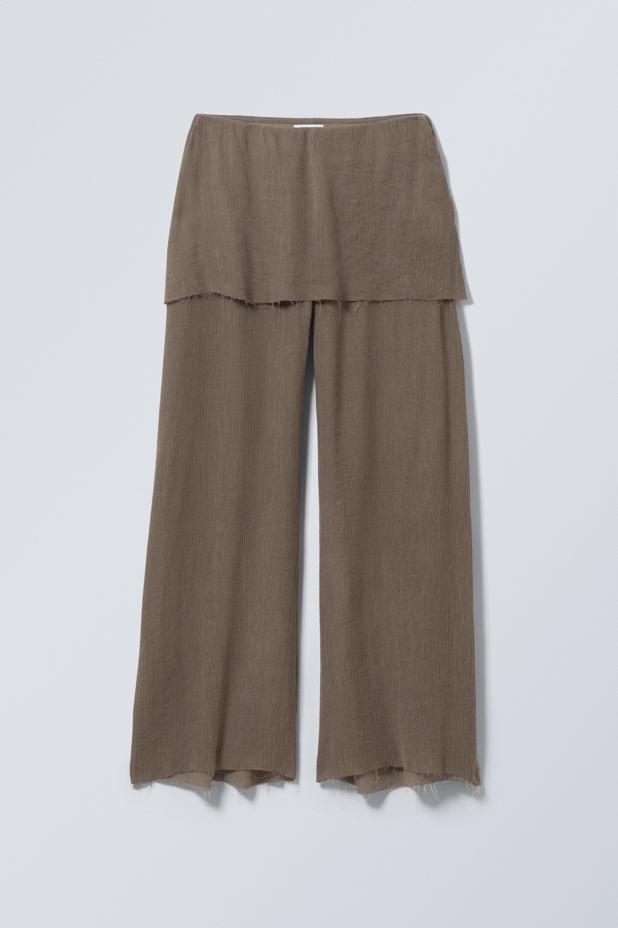 Größeres Bild ansehen: Fließende Rockhose in Distressed-Look - Dunkles Graubraun - Ladies | H&M DE 1