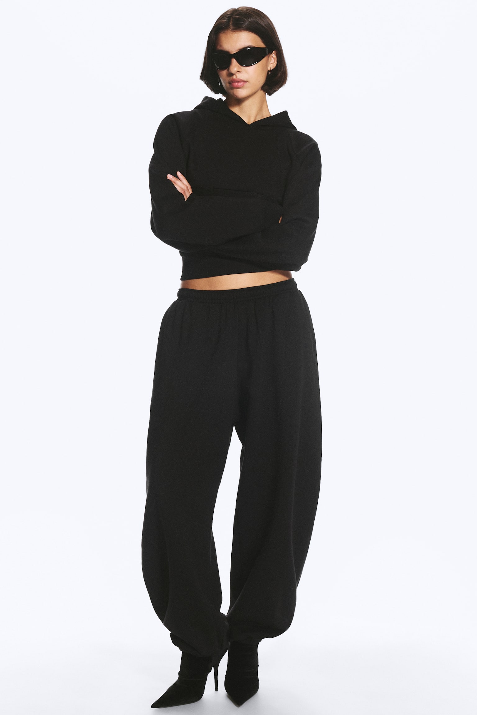 Standard sweatpants - Svart/Off-vit - 1