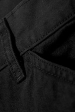 Svart - Løs tvill workwear-shorts - 2