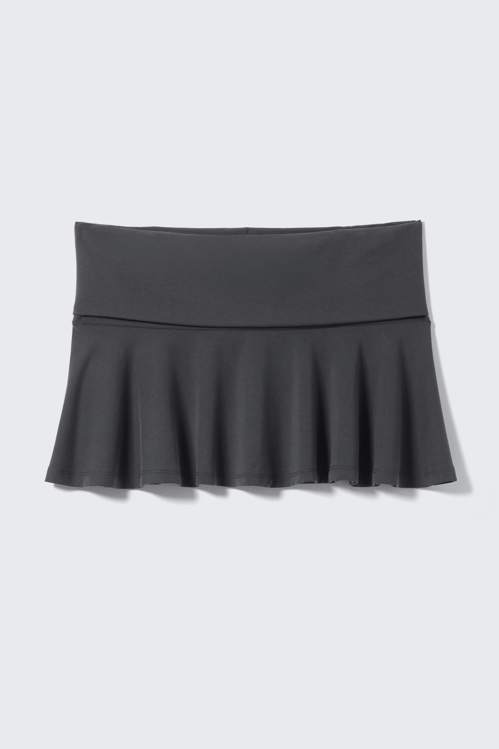 Black - Flared Mid-Rise Mini Skirt - 3
