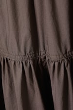 Dunkles Graubraun - Maxirock aus Baumwolle - 1