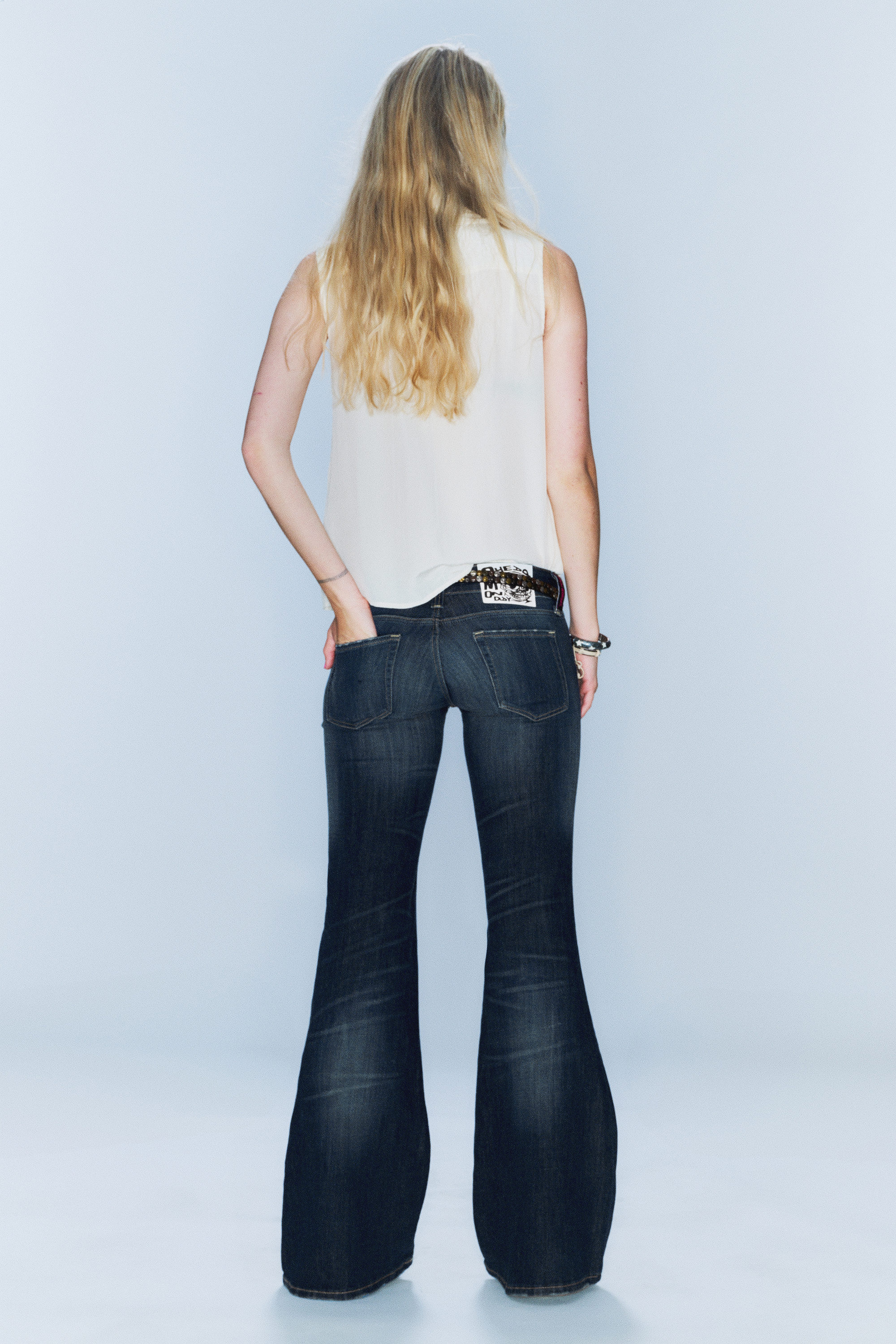 Star Blue - Flare Low Waist Flared Skinny Jeans - 2