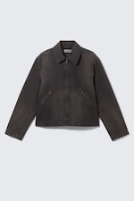 Schwarz - Locker geschnittene, kastige Zip-Jacke - 4