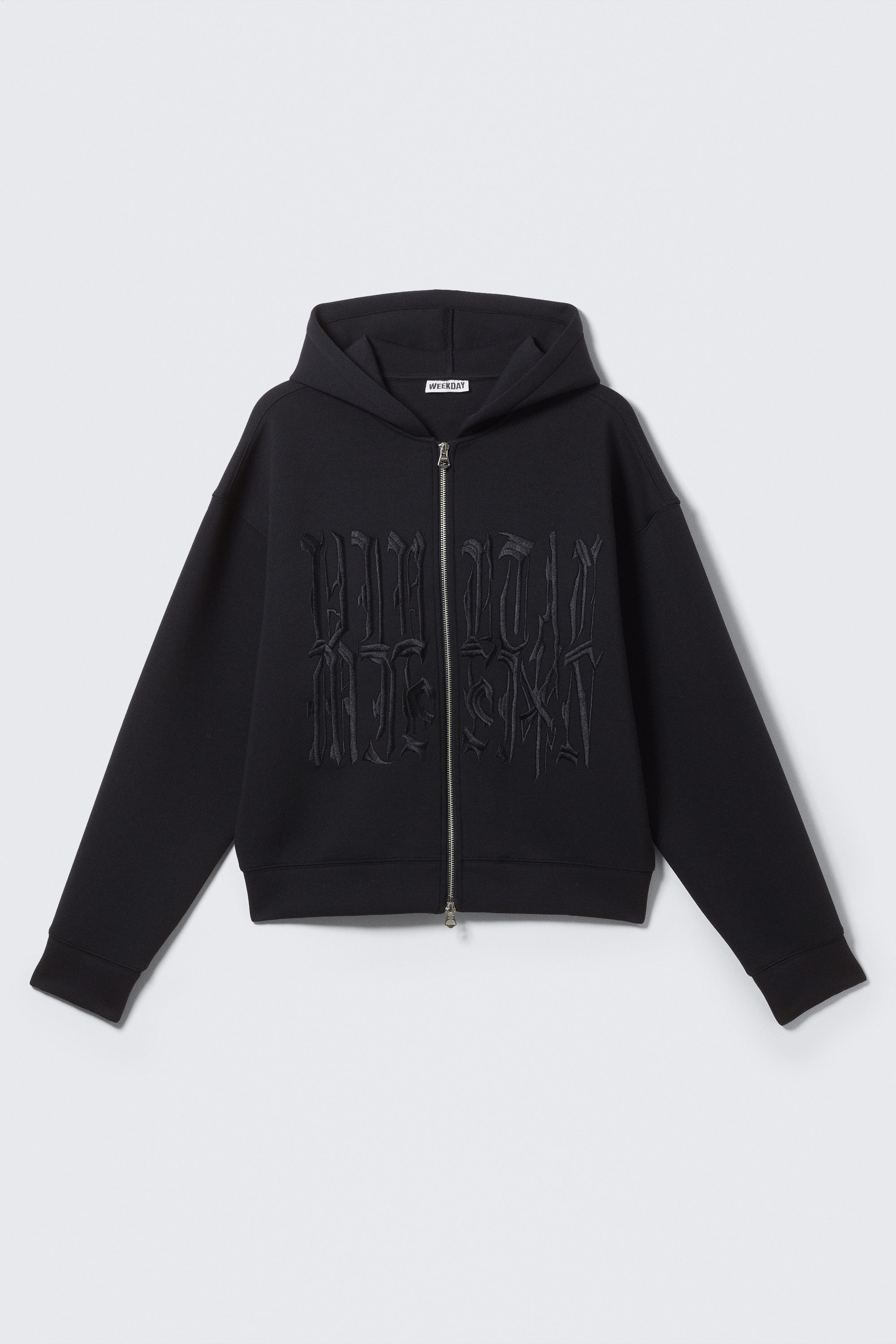 simon graphic scuba zip hoodie - Dark Navy Blue | Weekday WW simon graphic scuba zip hoodie - Dark Navy Blue | Weekday WW