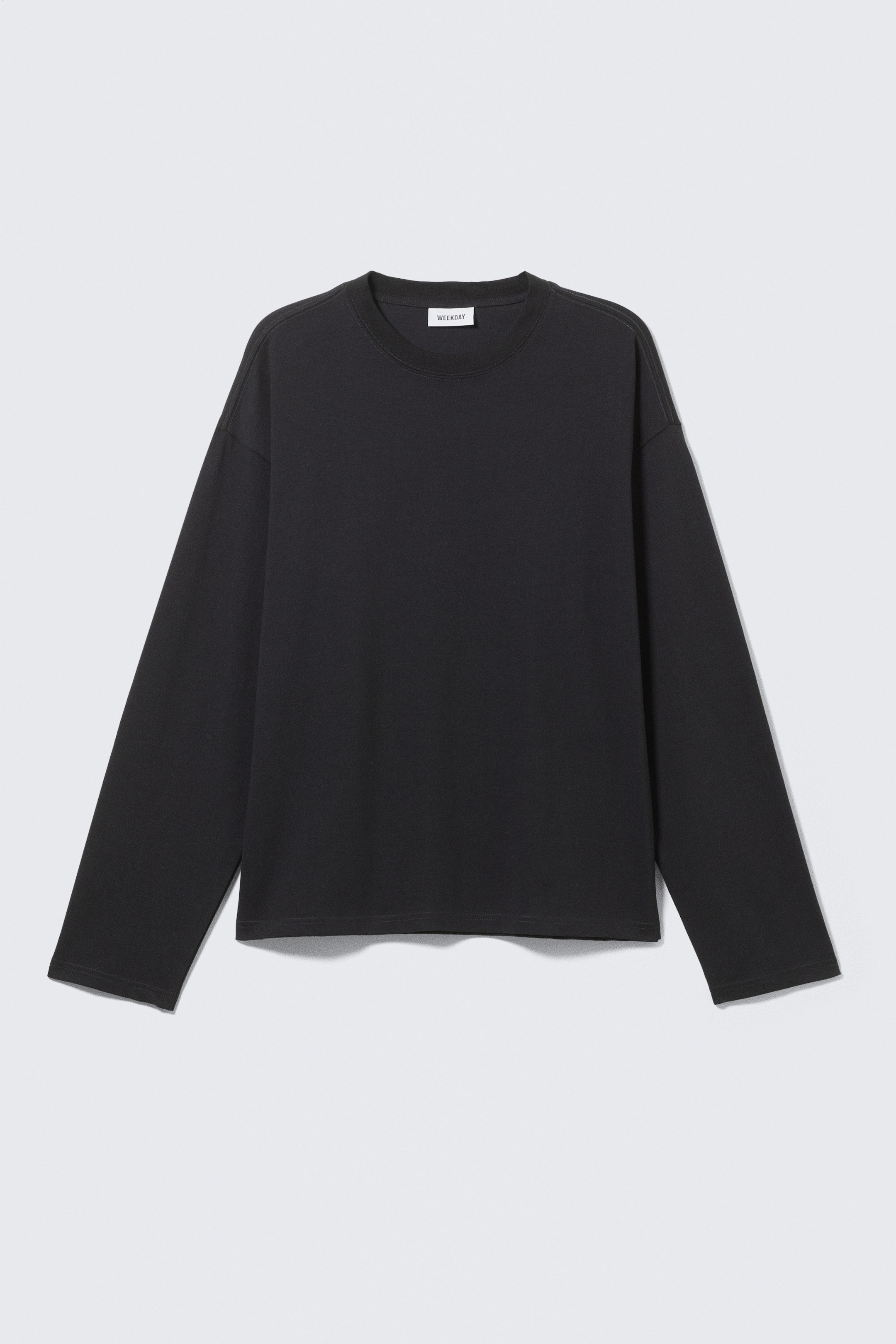 Black - Loose Boxy Long-Sleeved T-shirt - 3