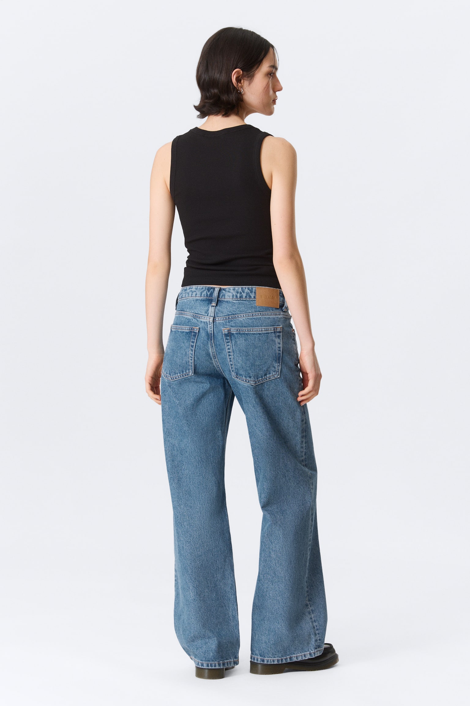 Imoo Low Rise Loose Wide Leg Jeans - 90s Blue - Middelblauw/Washed Black – Zwart/Desert Blue - Dark Blue - 4