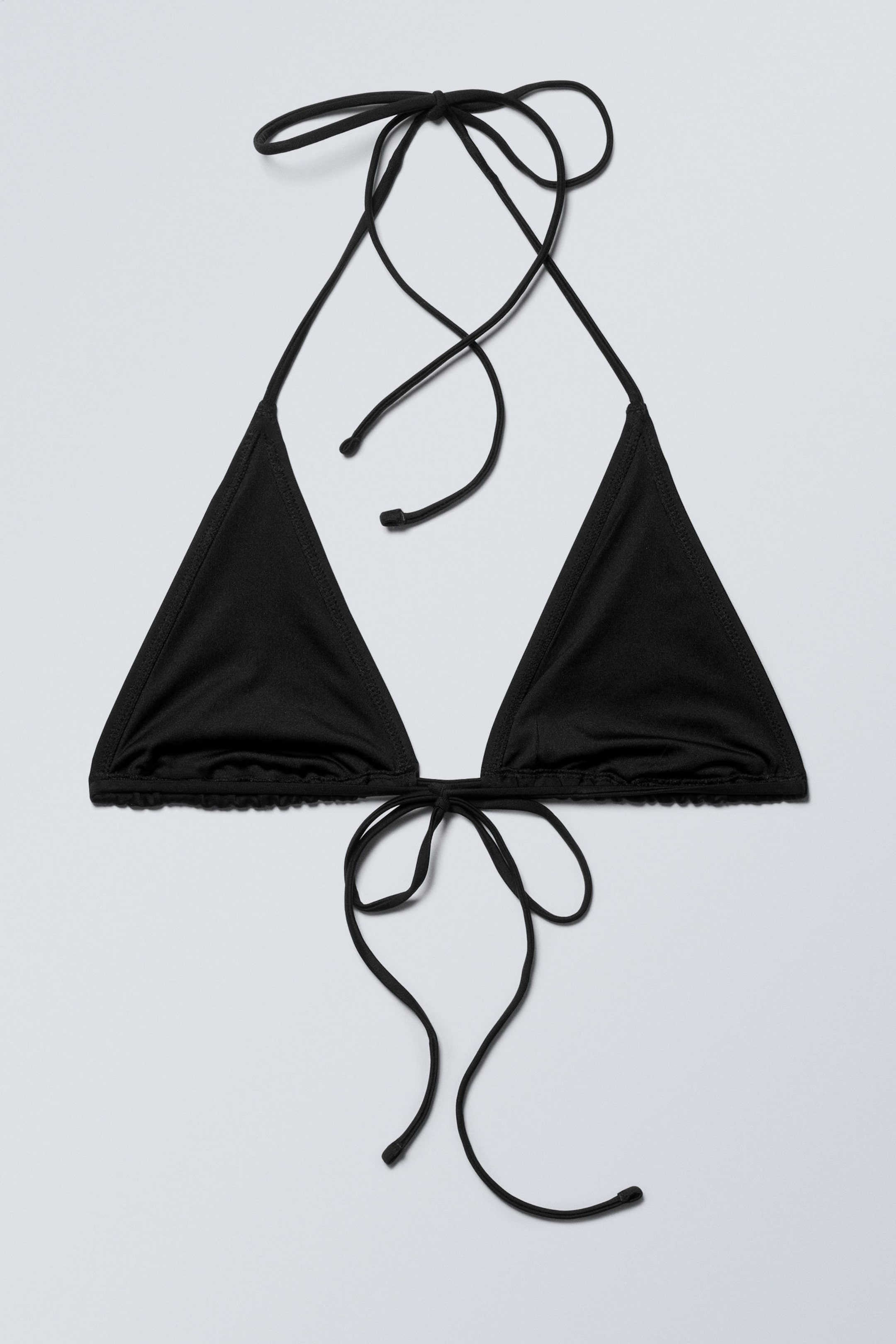 Svart - Strappy Triangel-bikinitopp - 5