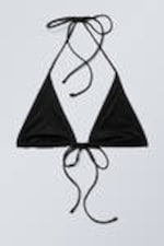 Svart - Strappy Triangel-bikinitopp - 5