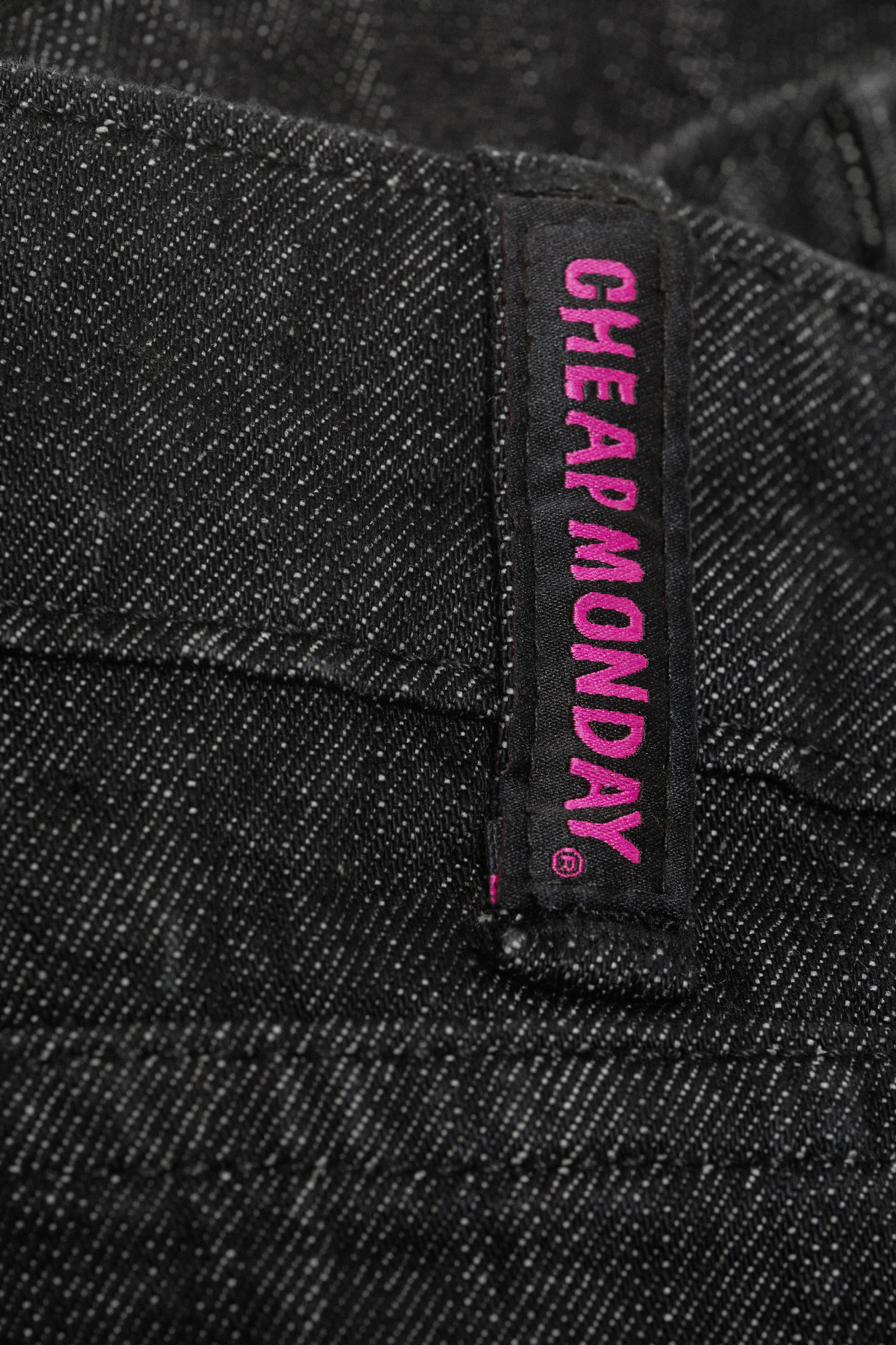 poser regular waist loose wide jeans - Extra Black Rinse | Cheap