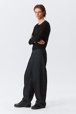 Indigo-Beschichtung - Astro Mid Rise Loose Baggy Leg Coated Jeans - 2