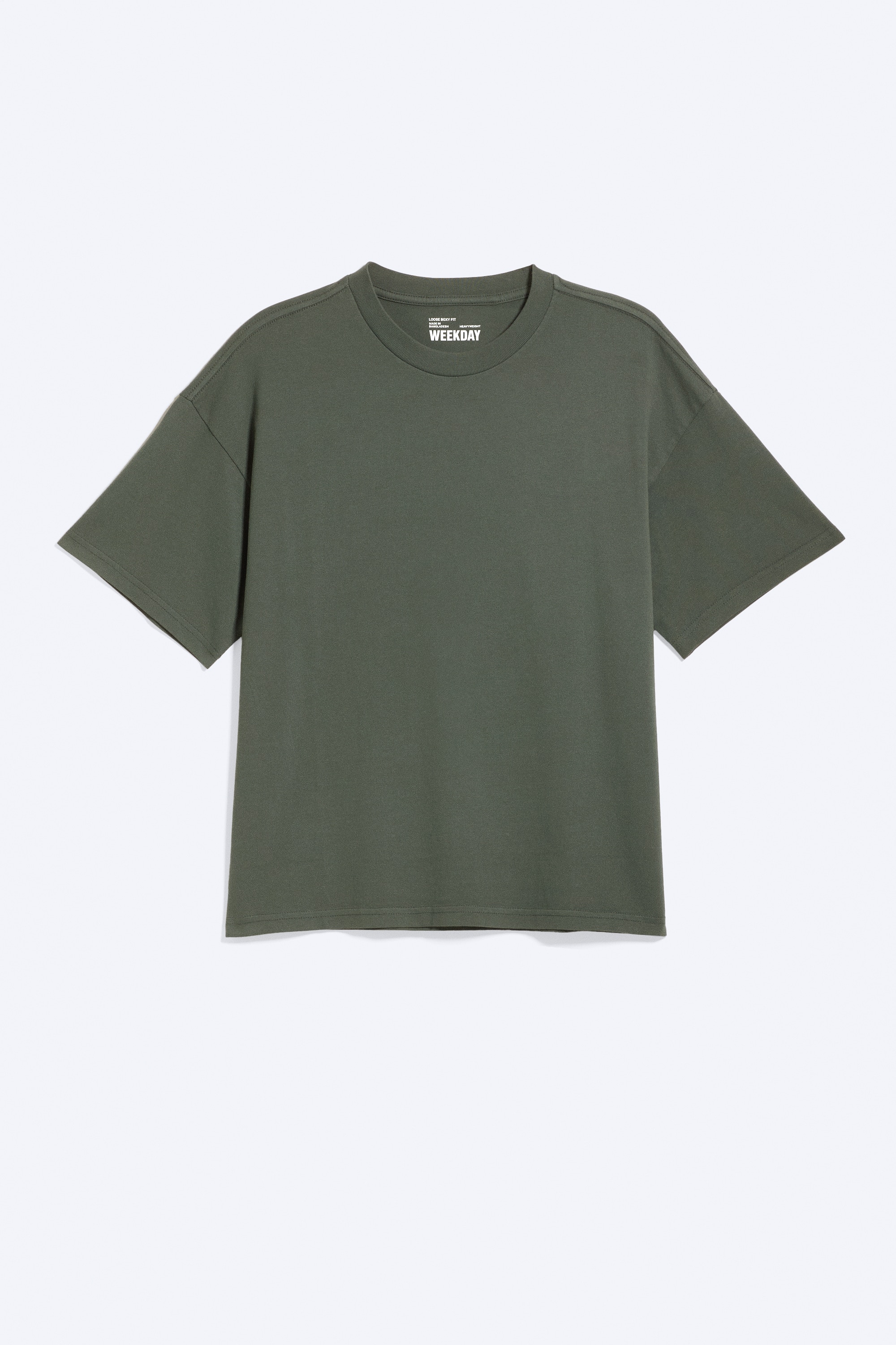 T-shirt carré - Vert foncé/Blanc/Rayé Blanc/Noir/Marron foncé/Bleu cendré moyen/Vert kaki cendré clair/Noir/Gris cendré/Marron foncé délavé/Blanc - Rayure marine/Vert foncé délavé/Vert kaki clair