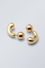 Golden - Bean Earrings - 0