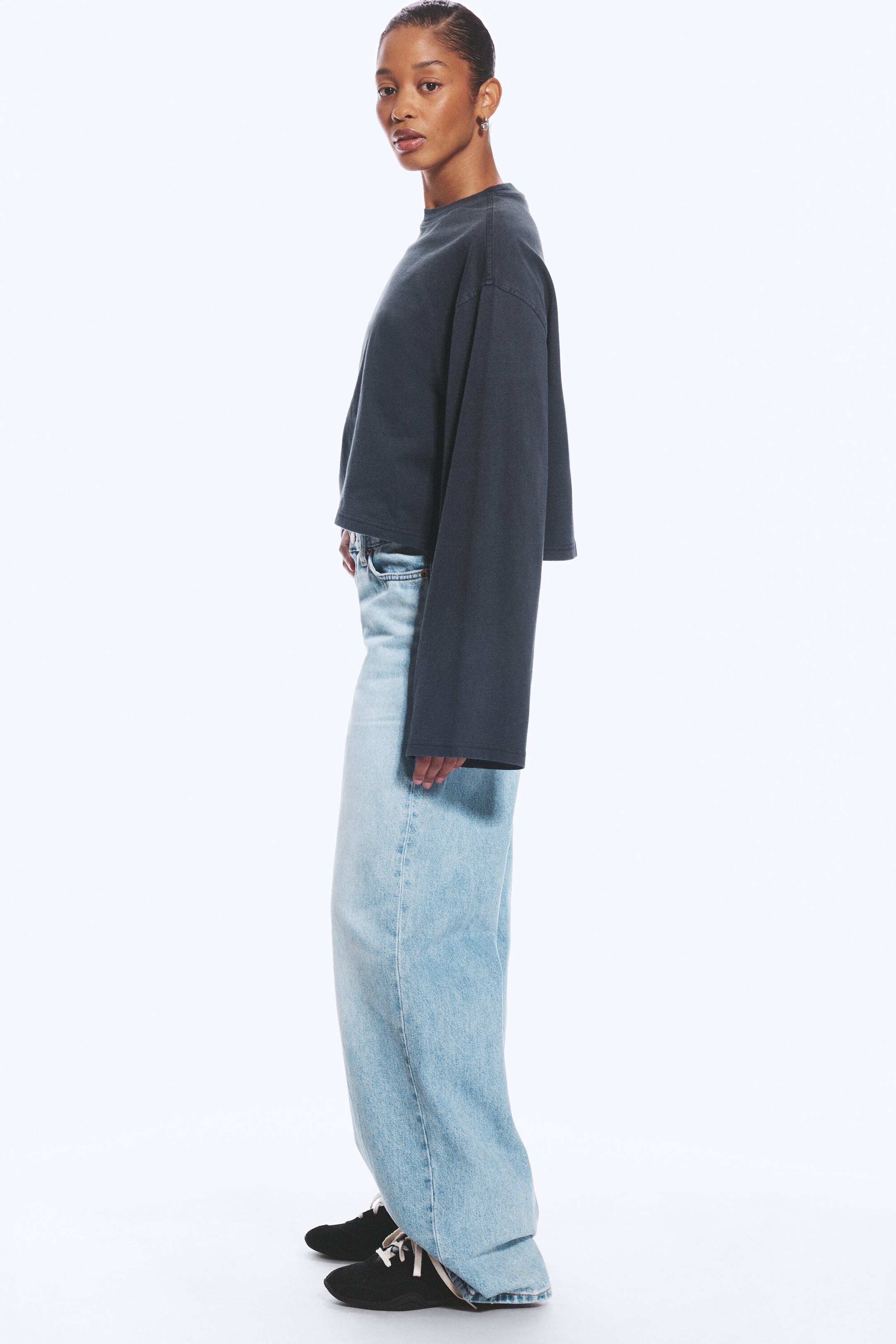 Trot Blue - Light Blue - Paz Mid Rise Wide Jeans - 6