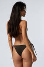 Dark Brown - Strappy Tie Bikini Bottoms - 2