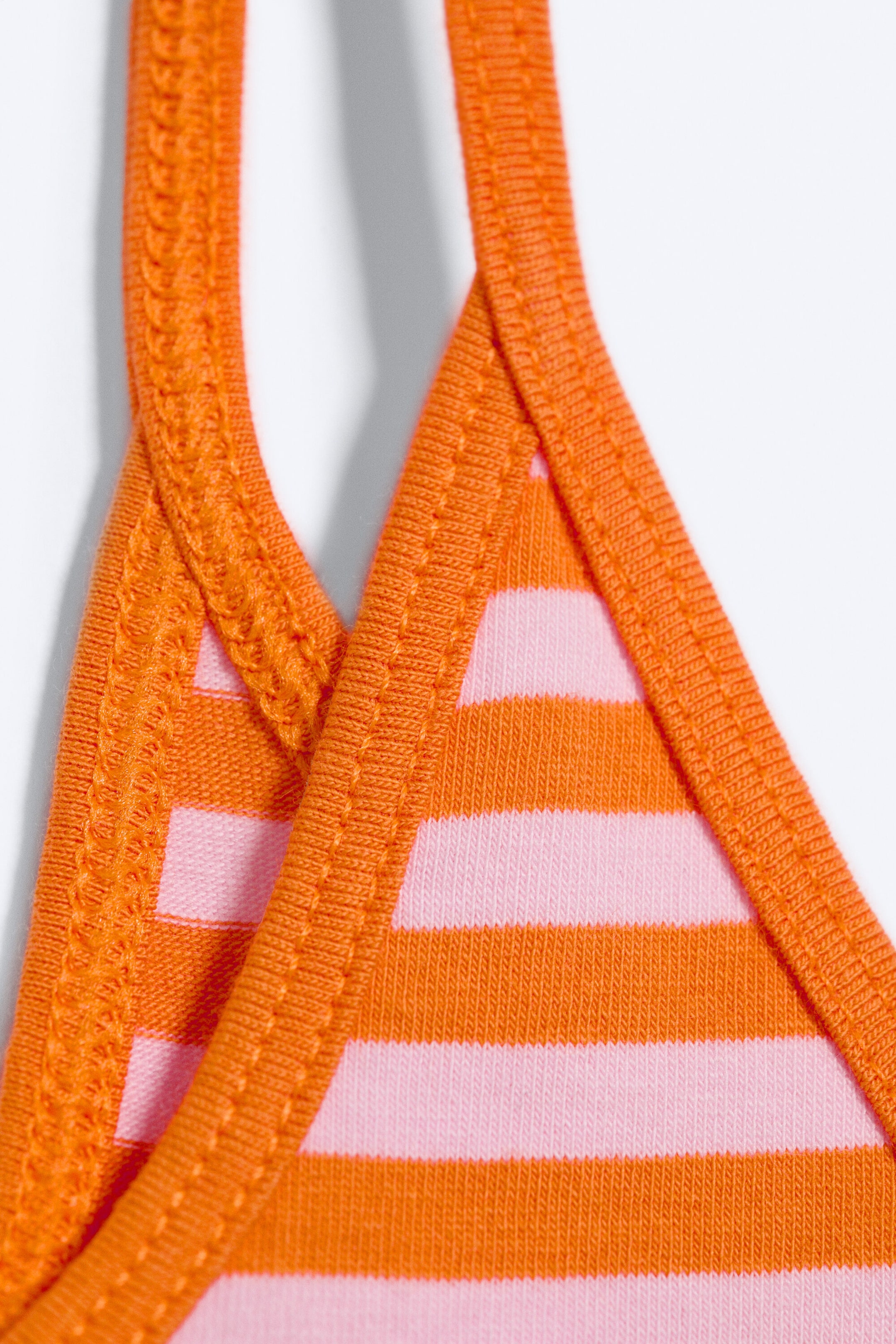 Striped Pink/Orange - Schmal geschnittenes Trägertop - 4