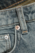 Grid Blue - Light Blue - Missy Low Rise Loose Straight Jeans - 6