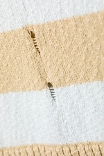 Blau & beige gestreift - Lässige Strickweste im Used-Look - 5