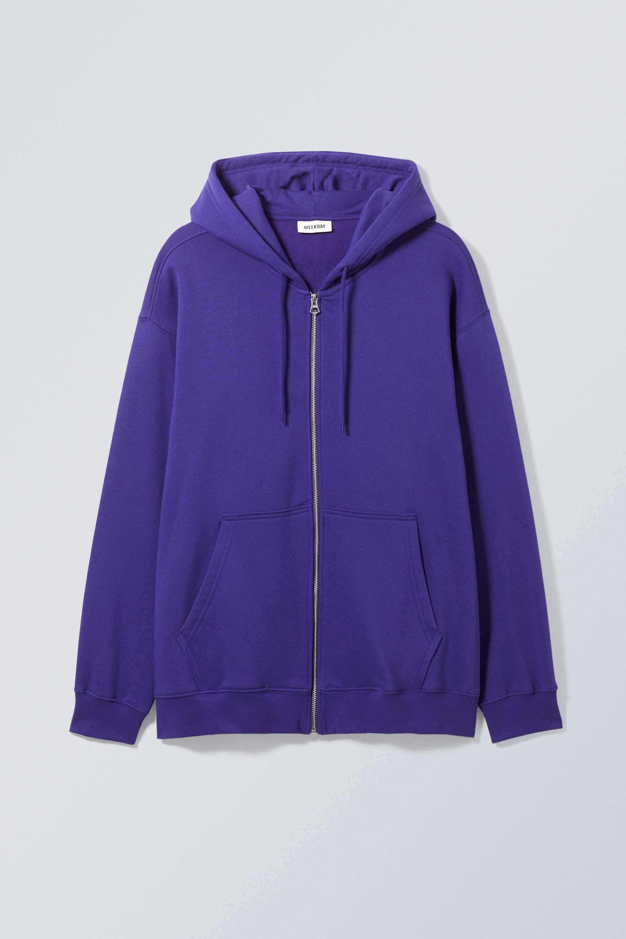 Purple - Oversized Midweight Zip Hoodie - 0
