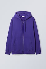 Purple - Oversized Midweight Zip Hoodie - 0
