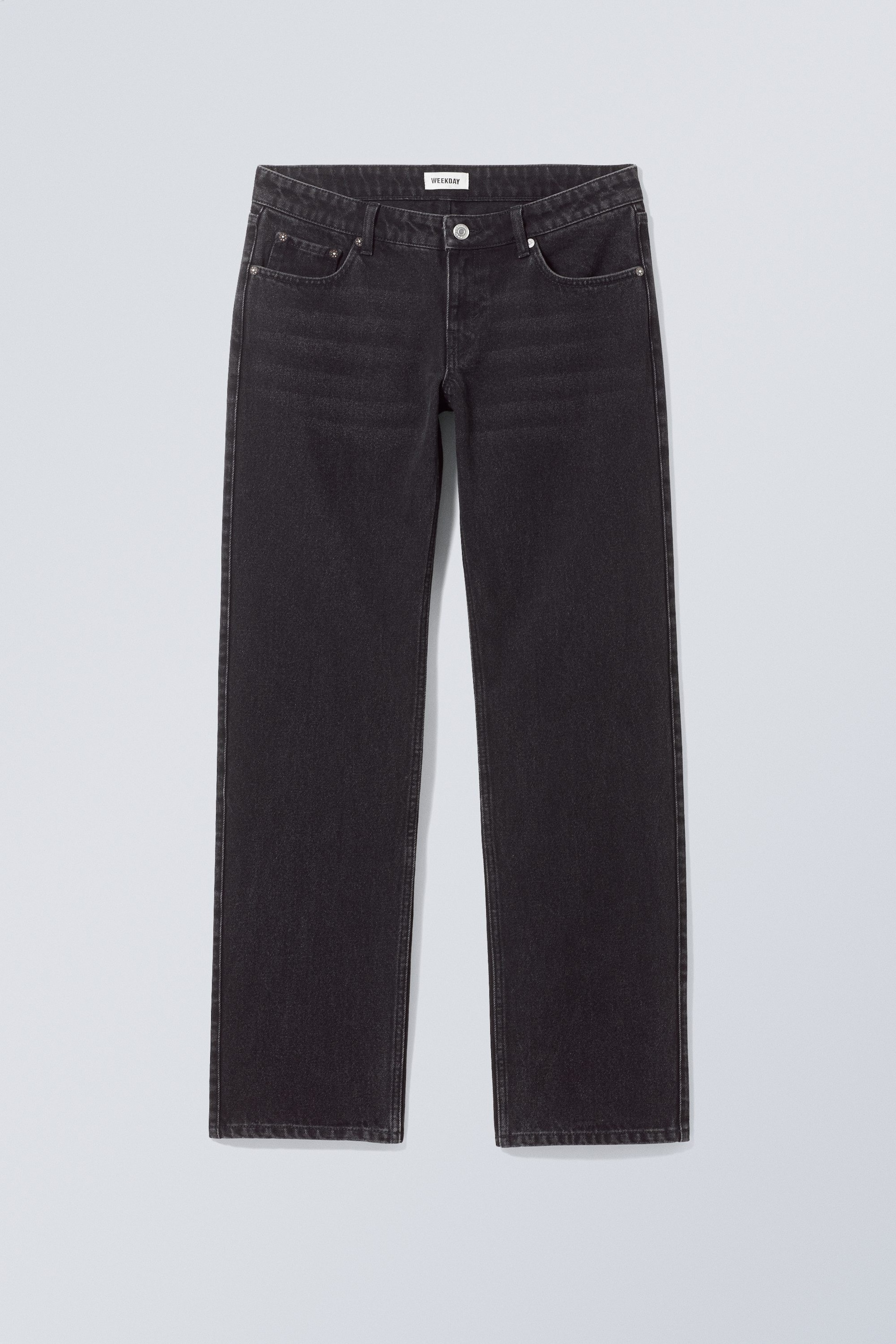 Washed Black - Arrow Low Rise Regular Straight Leg Jeans - 0