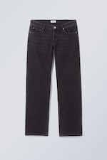 Washed Black - Arrow Low Rise Regular Straight Leg Jeans - 0