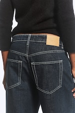 Blue Rinse – Bleu foncé - Jean droit ample taille basse Missy - 3