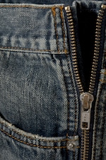 Mid Blue - Medium Blue - Straight Leg Zip Jeans - 5