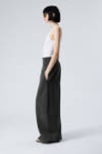 Black - Double-Layered Standard Sweatpants - 3