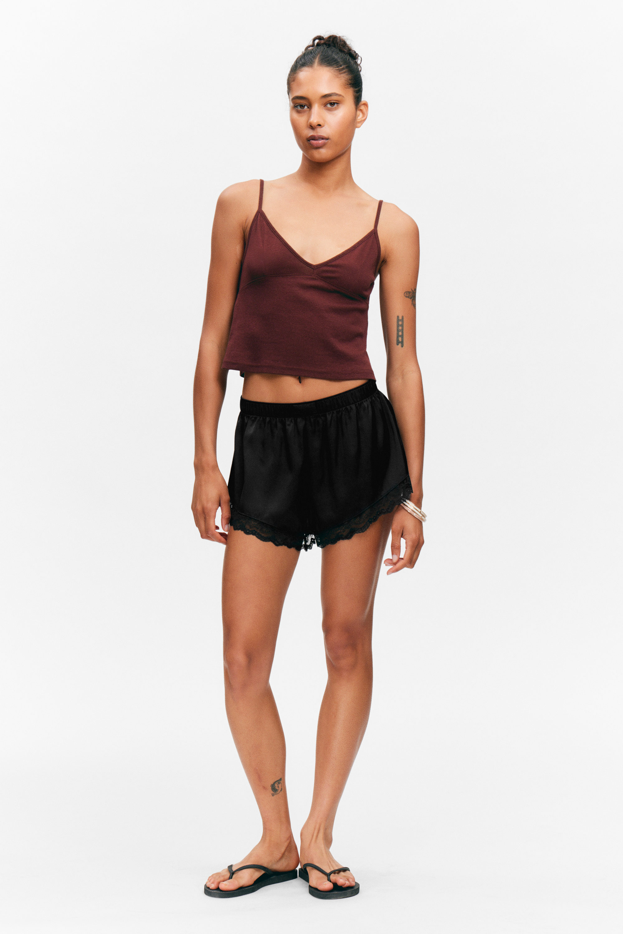 Dark Red - Soft Strap Top - 3