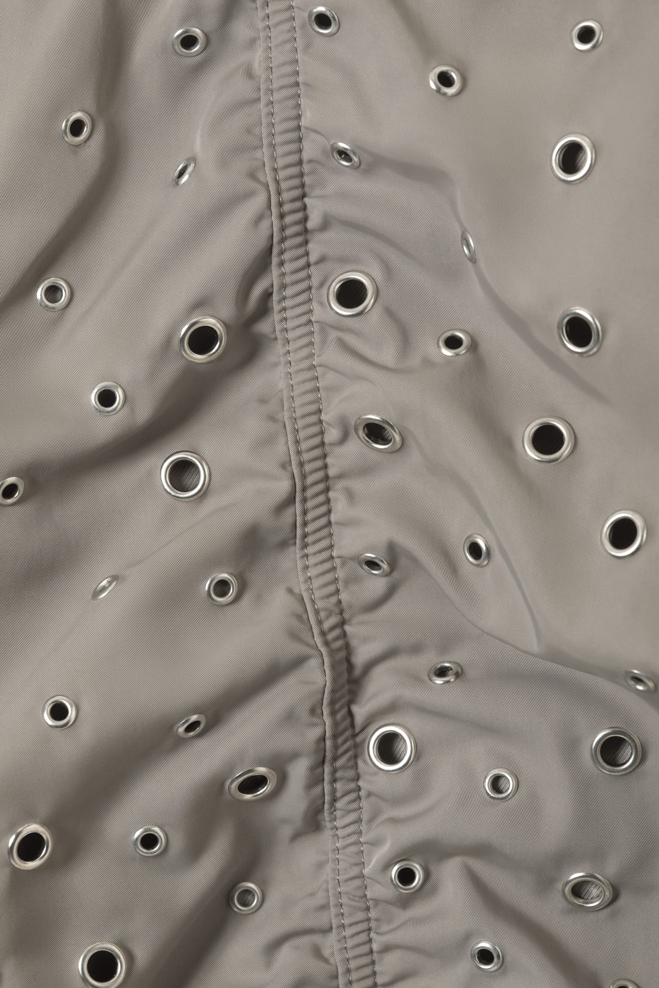 Dusty Mole - Cropped Eyelet Bomber Jacket - 2