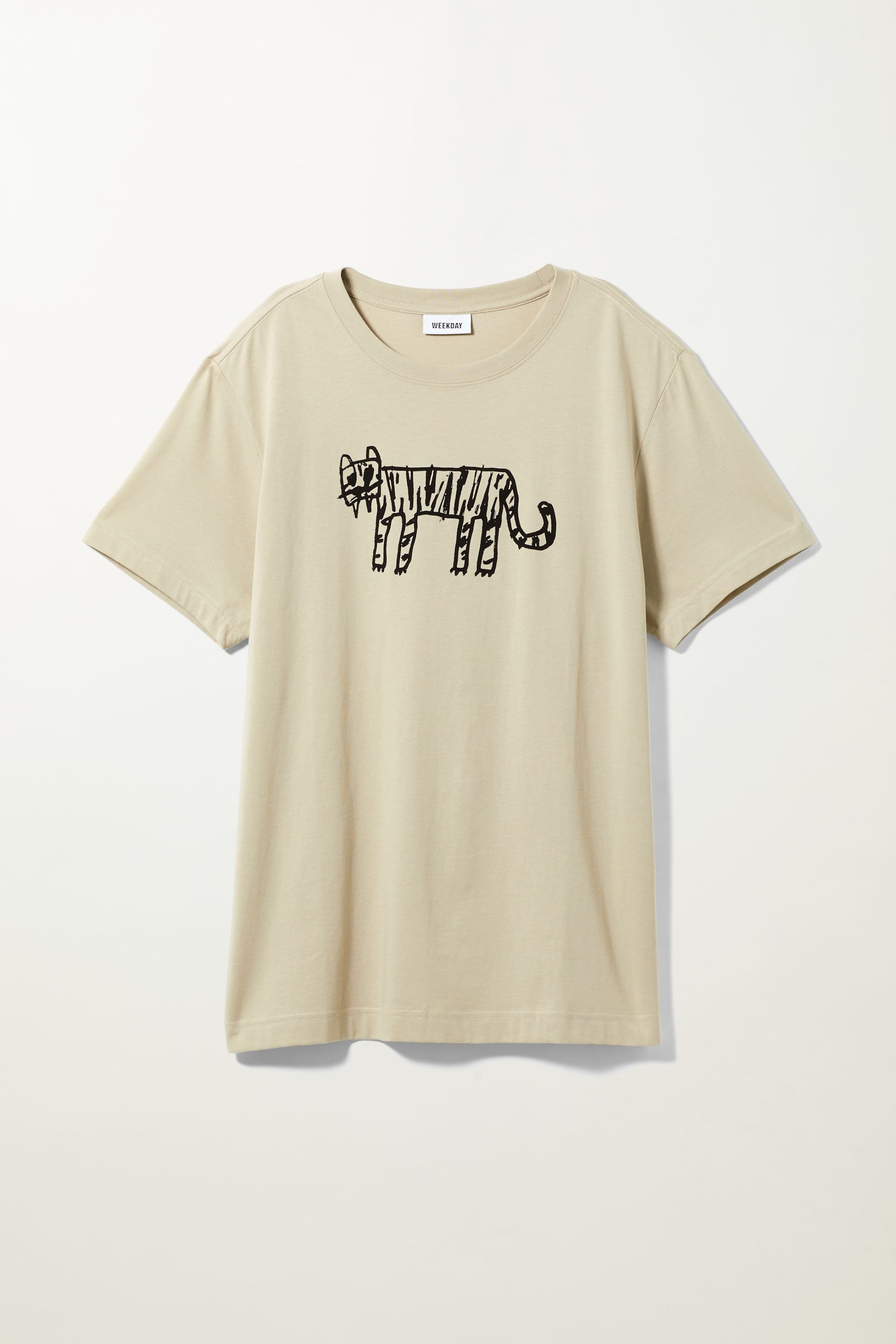 White/Tiger Print - Relaxed Printed TShirt - 0