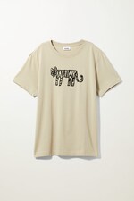 White/Tiger Print - Relaxed Printed TShirt - 0