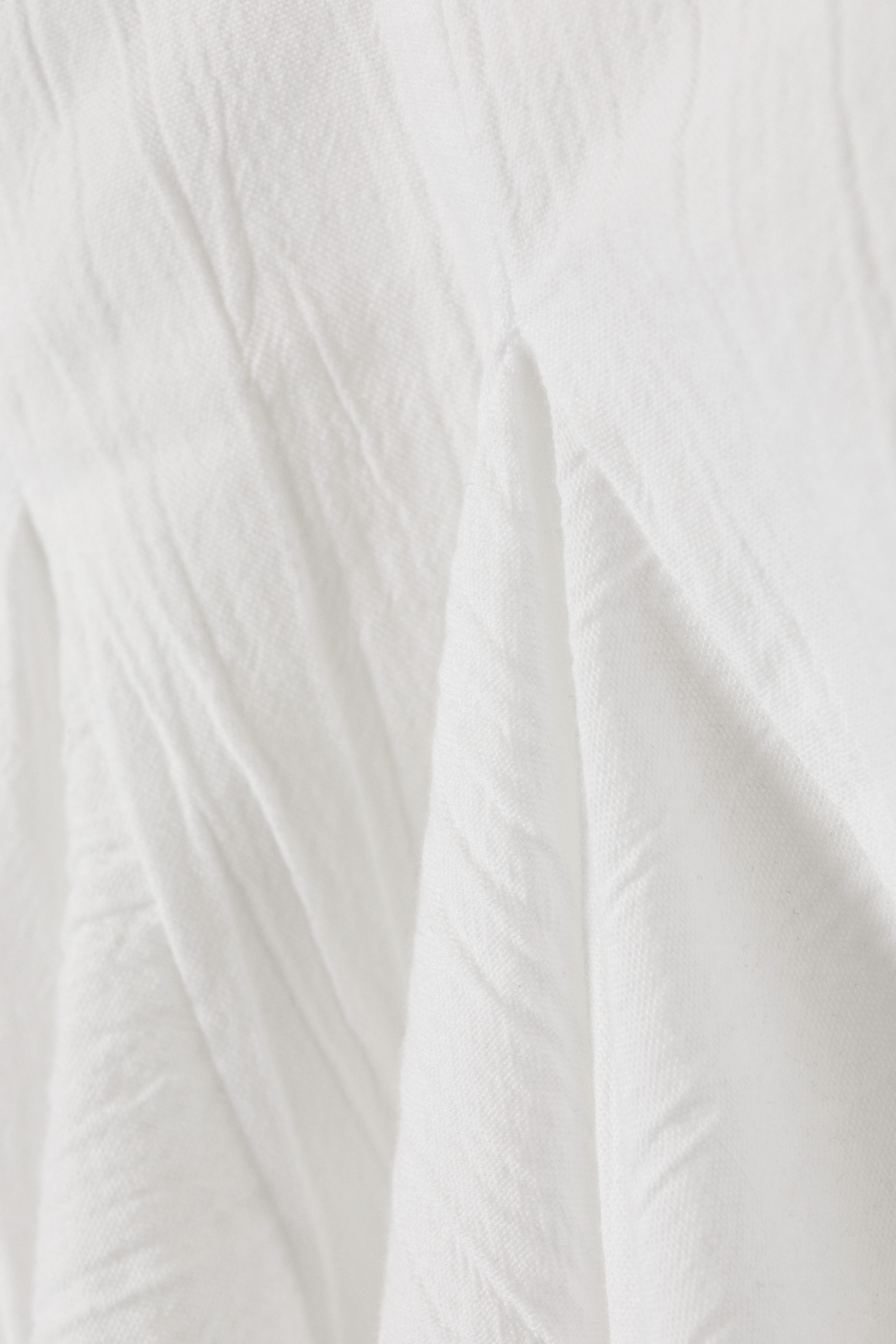 White - Pleated Cotton Mini Skirt - 2