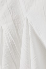 White - Pleated Cotton Mini Skirt - 1