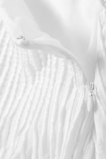 White - Pleated Mid Rise Maxi Skirt - 4