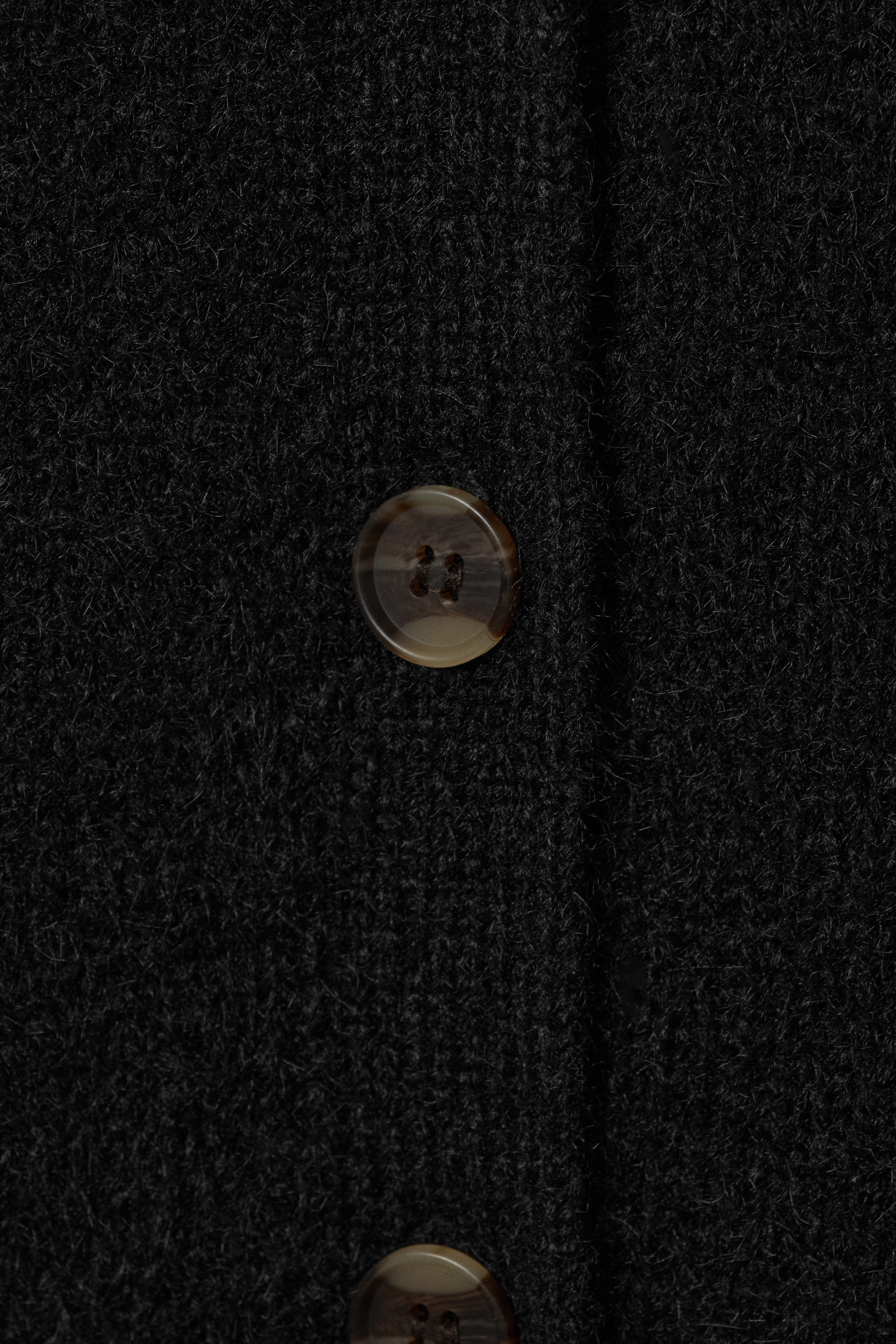 Zwart - Geribd vest met V-hals - 5