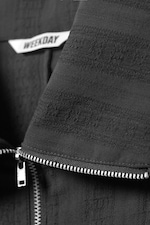 Gris foncé - Chemise zippée ajustée à manches longues - 5