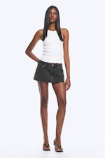 Elegie Black - Black - Denim Mini Skirt - 0