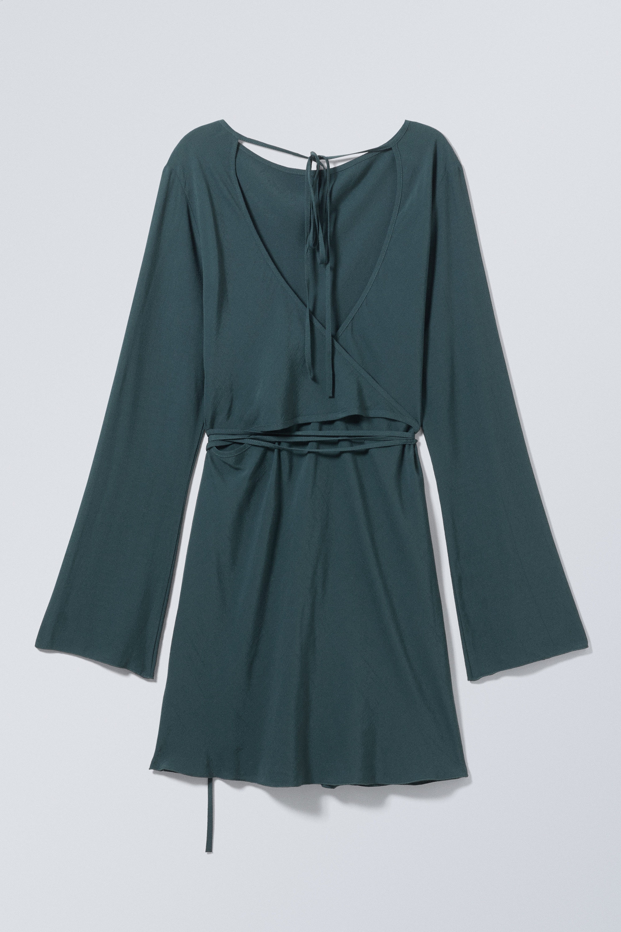 Dark Turquoise - Fahra Open Back Mini Dress - 1